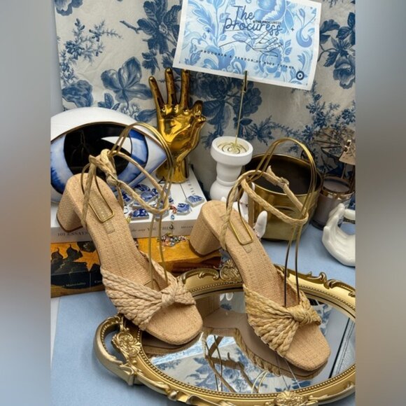 🆕 LOEFFLER RANDALL 🧿 NWOT Riya Braided Mignon Knot Mid-Heel Sandal, Sz 7 - Picture 3 of 16